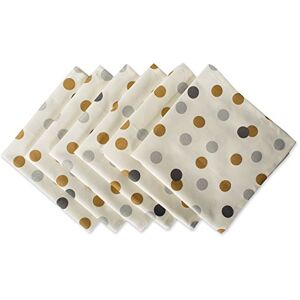 DII Metallic Fabric Kitchen Décor, Cotton, Silver & Gold Polka Dot Confetti, 20" x 20" (Set of 6) DII Metallic Fabric Kitchen Décor, Cotton, Silver & Gold Polka Dot Confetti, 20" x 20" (Set of 6)