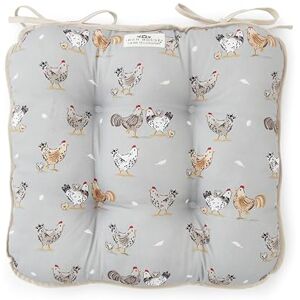 Cooksmart Hen House Lane Seat Pad British Designed Farmhouse-Inspired Chair Cushion 100% Cotton with Soft Polyester Filling Stylish & Comfortable Dining Seat Pad Hand Wash Only Cooksmart Hen House Lane Seat Pad British Designed Farmhouse-Inspired Chair Cushion 100% Cotton with Soft Polyester Filling Stylish & Comfortable Dining Seat Pad Hand Wash Only