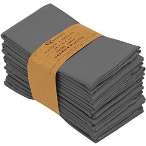Ruvanti Cloth Napkins 12 Pack 18X18 Inch Dinner Table Napkins, Soft & Comfortable, Cotton Enrich, Grey Napkins, Washable, Reusable Linen Napkins for Christmas, Dinner, Weddings, Bar, Cocktail Party. Ruvanti Cloth Napkins 12 Pack 18X18 Inch Dinner Table Napkins, Soft & Comfortable, Cotton Enrich, Grey Napkins, Washable, Reusable Linen Napkins for Christmas, Dinner, Weddings, Bar, Cocktail Party.
