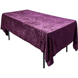 AK TRADING CO. Lush Panne Velvet Tablecloth 60 x 102 Inch Rectangular Table, Plum AK TRADING CO. Lush Panne Velvet Tablecloth 60 x 102 Inch Rectangular Table, Plum