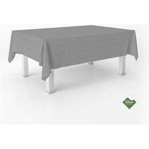 ECOMMERC3 Stain Resistant Vichy Tablecloth for Rectangular Table Size 240 x 140 cm Extra Soft and Waterproof Vichy Tablecloth Dark Grey ECOMMERC3 Stain Resistant Vichy Tablecloth for Rectangular Table Size 240 x 140 cm Extra Soft and Waterproof Vichy Tablecloth Dark Grey