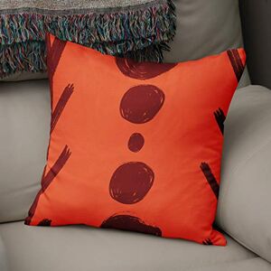 Bonamaison Decorative Cushion Cover, Polycotton, Orange, Standard Bonamaison Decorative Cushion Cover, Polycotton, Orange, Standard