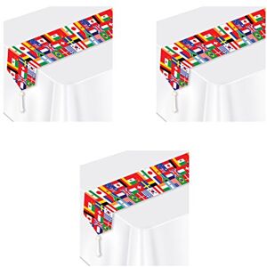 Beistle S57905AZ3 Flag Table Runner, Paper, Multicolored Beistle S57905AZ3 Flag Table Runner, Paper, Multicolored