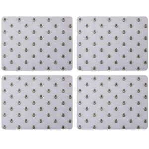 Creative Labs Printed Country Bee Rectangle Placemats Set Of 4 Grey Cork Back Heat-Resistant Stain-Resistant Surface Protector to 120°C Luxury Lacquered Surface Easy Wipe Clean, 30 x 22 cm Creative Labs Printed Country Bee Rectangle Placemats Set Of 4 Grey Cork Back Heat-Resistant Stain-Resistant Surface Protector to 120°C Luxury Lacquered Surface Easy Wipe Clean, 30 x 22 cm