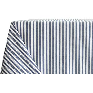 BIANCHERIAWEB Kitchen and Living Room Tablecloth 140 x 240 cm Blue Stick Design Made in Italy Table Cloth 100% Cotton BIANCHERIAWEB Kitchen and Living Room Tablecloth 140 x 240 cm Blue Stick Design Made in Italy Table Cloth 100% Cotton