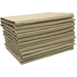 Penguin Home Set of 12 Reusable Cloth Napkins 45 x 45 cm (17"X17") 100% Cotton, Solid Dyed Twill Weave, Soft and Durable, Perfect for Hotels, Restaurants & Events Khaki,Machine Washable Penguin Home Set of 12 Reusable Cloth Napkins 45 x 45 cm (17"X17") 100% Cotton, Solid Dyed Twill Weave, Soft and Durable, Perfect for Hotels, Restaurants & Events Khaki,Machine Washable