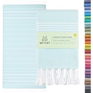 WETCAT Turkish Beach Towel 38x71 100% Cotton Sand Free Quick Dry Towel Extra Large Light Travel Towel for Adults Beach Gifts Beach Accessories Aqua WETCAT Turkish Beach Towel 38x71 100% Cotton Sand Free Quick Dry Towel Extra Large Light Travel Towel for Adults Beach Gifts Beach Accessories Aqua
