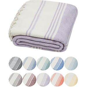 DEMMEX Certified 100% Organic Turkish Cotton Beach and Bath Towel Hammam Peshtemal Towel, Blanket Oversized, Quick Dry, Sand Free, Compact -Diamond Weave, Prewashed, Made in Turkey, 180x90, Lilac DEMMEX Certified 100% Organic Turkish Cotton Beach and Bath Towel Hammam Peshtemal Towel, Blanket Oversized, Quick Dry, Sand Free, Compact -Diamond Weave, Prewashed, Made in Turkey, 180x90, Lilac