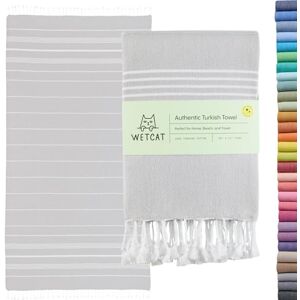 WETCAT Turkish Beach Towel Oversized 38x71 100% Cotton Sand Free Quick Dry Extra Large Light Travel Towel for Adults Beach Accessories Gifts Light Grey WETCAT Turkish Beach Towel Oversized 38x71 100% Cotton Sand Free Quick Dry Extra Large Light Travel Towel for Adults Beach Accessories Gifts Light Grey