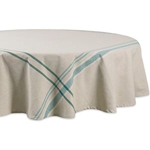 DII French Stripe Tabletop Collection Farmhouse Style Dining Table Linen Tablecloth, 70" Round, Taupe/Teal DII French Stripe Tabletop Collection Farmhouse Style Dining Table Linen Tablecloth, 70" Round, Taupe/Teal