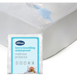 Silentnight Terry Towelling Waterproof Mattress Protector Supersoft 100% Cotton Breathable & Absorbent Rustle-Free Deep Fitted Skirt Bed Protection Hypoallergenic & Machine Washable, Cot Bed Silentnight Terry Towelling Waterproof Mattress Protector Supersoft 100% Cotton Breathable & Absorbent Rustle-Free Deep Fitted Skirt Bed Protection Hypoallergenic & Machine Washable, Cot Bed