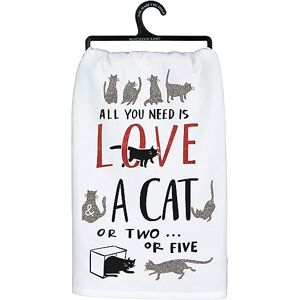 Primitives by Kathy Glitter Kitchen Towel - All You Need Is Love and a Cat or Two or Five Primitives by Kathy Glitter Kitchen Towel - All You Need Is Love and a Cat or Two or Five
