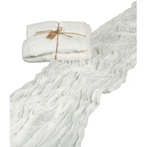 Halbach Seidenbänder Table Runner Width 70 cm Length 300 cm Washable Table Runner for Weddings, Birthdays or Table Decoration, Slim Cotton Look Tablecloth, Colour: Natural White Halbach Seidenbänder Table Runner Width 70 cm Length 300 cm Washable Table Runner for Weddings, Birthdays or Table Decoration, Slim Cotton Look Tablecloth, Colour: Natural White