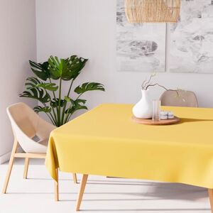 Soleil d'ocre , Alix Square Stain-Resistant Tablecloth, Polyester, Radiant Yellow, 180 x 180 cm Soleil d'ocre , Alix Square Stain-Resistant Tablecloth, Polyester, Radiant Yellow, 180 x 180 cm