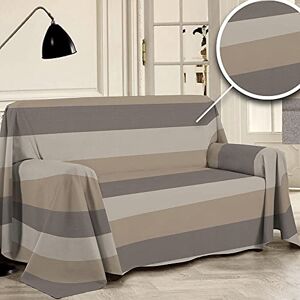 PENSIERI DELICATI Sofa Cover 180 x 290 cm Made in Italy, Towel 100% Pure Recycled Cotton Yarn Dyed, Beige Band, Ideal as Fabric Decoration, Sofa Cover, Picnic Blanket PENSIERI DELICATI Sofa Cover 180 x 290 cm Made in Italy, Towel 100% Pure Recycled Cotton Yarn Dyed, Beige Band, Ideal as Fabric Decoration, Sofa Cover, Picnic Blanket