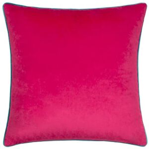 furn. Meridian Polyester Filled Cushion – Luxury Contrast Piped Velvet Decorative Pillow (Raspberry/Teal 45x45cm) furn. Meridian Polyester Filled Cushion – Luxury Contrast Piped Velvet Decorative Pillow (Raspberry/Teal 45x45cm)