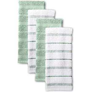 KitchenAid Albany Kitchen Towel Set 4-Pack 16"x26", Pistachio Green/White KitchenAid Albany Kitchen Towel Set 4-Pack 16"x26", Pistachio Green/White