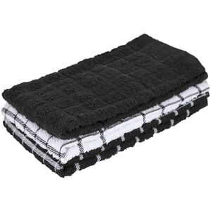 Ritz 100% Cotton Terry Dish, Black, 3-Pack Kitchen Towels Ritz 100% Cotton Terry Dish, Black, 3-Pack Kitchen Towels