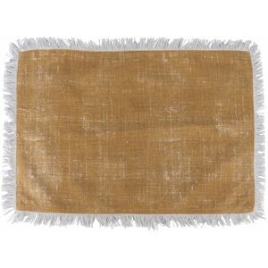 Tivoli Set of 6 Placemats with Fringes, Polycotton, 48 x 33 cm, Ochre, Tuareg Tivoli Set of 6 Placemats with Fringes, Polycotton, 48 x 33 cm, Ochre, Tuareg