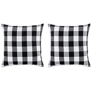 DII Gingham/Check Kitchen & Home Décor, Fabric, Black & White, 20" x 20" (Pack of 2) DII Gingham/Check Kitchen & Home Décor, Fabric, Black & White, 20" x 20" (Pack of 2)