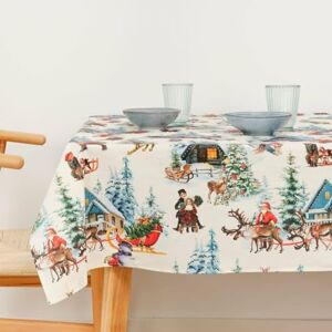 Muaré Stain Resistant Resin Tablecloth Christmas Landscape 100 x 140 cm Muaré Stain Resistant Resin Tablecloth Christmas Landscape 100 x 140 cm