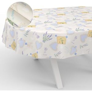 ANRO E45510D-OV180 Oilcloth Tablecloth Washable Oilcloth Garden Tablecloth Outdoor Indoor Oval 180 x 140 cm Cut Edge Lavender ANRO E45510D-OV180 Oilcloth Tablecloth Washable Oilcloth Garden Tablecloth Outdoor Indoor Oval 180 x 140 cm Cut Edge Lavender