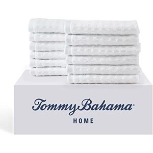 Tommy Bahama - Washcloth Set, Highly Absorbent Cotton Bathroom Decor, Low Linting & Fade Resistant, Oeko-Tex Certified (Northern Pacific White, 12 Piece) Tommy Bahama - Washcloth Set, Highly Absorbent Cotton Bathroom Decor, Low Linting & Fade Resistant, Oeko-Tex Certified (Northern Pacific White, 12 Piece)
