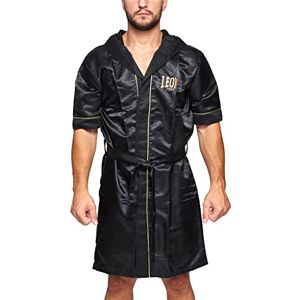 LEONE 1947 , Premium Ring Robe, Unisex Adult, Black, L/XL, AB260 LEONE 1947 , Premium Ring Robe, Unisex Adult, Black, L/XL, AB260