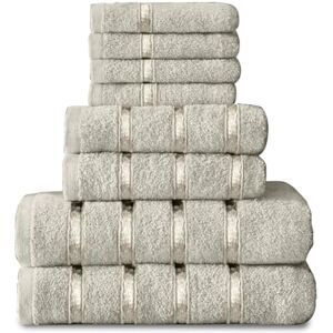 GC GAVENO CAVAILIA 8 Piece Egyptian Cotton Towels Quick Dry Highly Absorbent Bathroom Towel Bale (4 Face Towel + 2 Hand Towel + 2 Bath Towel) Cream GC GAVENO CAVAILIA 8 Piece Egyptian Cotton Towels Quick Dry Highly Absorbent Bathroom Towel Bale (4 Face Towel + 2 Hand Towel + 2 Bath Towel) Cream