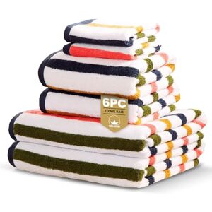 Rapport Home Amalfi 6-Piece Towel Bale Luxurious 100% Cotton 500GSM Set for Soft Absorbent Comfort, Quick-Dry Use and Elegant Bathroom Style Bale Multi Rapport Home Amalfi 6-Piece Towel Bale Luxurious 100% Cotton 500GSM Set for Soft Absorbent Comfort, Quick-Dry Use and Elegant Bathroom Style Bale Multi