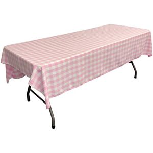 LA Linen Checkered Tablecloth, 60 by 102-Inch, Pink LA Linen Checkered Tablecloth, 60 by 102-Inch, Pink