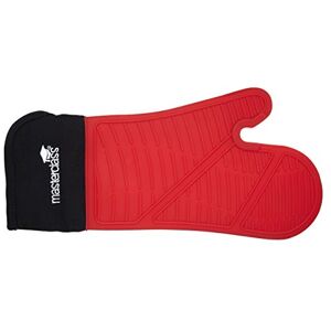 MasterClass Single Oven Glove, Silicone Oven Glove with Cotton Sleeve, Heavy-Duty, Ultimate Heat Protection, Stain Resistant & Machine Washable MasterClass Single Oven Glove, Silicone Oven Glove with Cotton Sleeve, Heavy-Duty, Ultimate Heat Protection, Stain Resistant & Machine Washable
