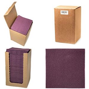Alvotex Chic Airlaid 100 Cocktail Napkins, 1/4 Fold Fabric-Like, Disposable Napkin, Plum, 20 x 20 cm Alvotex Chic Airlaid 100 Cocktail Napkins, 1/4 Fold Fabric-Like, Disposable Napkin, Plum, 20 x 20 cm