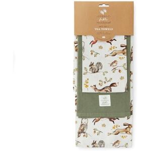 Cooksmart Forest Fable 3 Pack Tea Towels British Designed 100% Cotton Kitchen Towels Woodland Animal Print Absorbent & Durable Stylish & Practical Dish Drying Cloths Machine Washable Cooksmart Forest Fable 3 Pack Tea Towels British Designed 100% Cotton Kitchen Towels Woodland Animal Print Absorbent & Durable Stylish & Practical Dish Drying Cloths Machine Washable