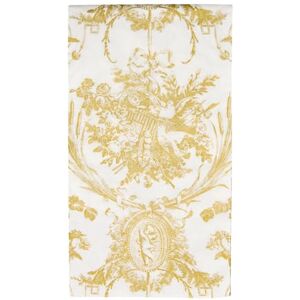 Caspari Romantic Toile Gold Guest Towel Napkins 15 Per Package Caspari Romantic Toile Gold Guest Towel Napkins 15 Per Package