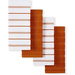 KitchenAid Albany Kitchen Towel 4-Pack Set,Cotton, Honey Orange/White, 16"x26 KitchenAid Albany Kitchen Towel 4-Pack Set,Cotton, Honey Orange/White, 16"x26