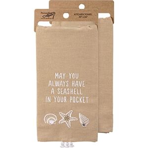 Primitives by Kathy 113749 Kitchen Towel A Seashell in Your Pocket, Cotton Primitives by Kathy 113749 Kitchen Towel A Seashell in Your Pocket, Cotton