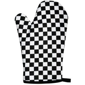 Premier Housewares Check Mate 100% Cotton Single Oven Glove, Black, H3 x W20 x D29 cm Premier Housewares Check Mate 100% Cotton Single Oven Glove, Black, H3 x W20 x D29 cm