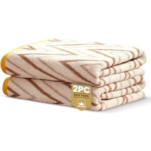 Rapport Home Helix Bath Towels 2-Pack Natural 70x120cm 100% Cotton 500gsm Oeko-Tex Made in Green & BCI Certified Rapport Home Helix Bath Towels 2-Pack Natural 70x120cm 100% Cotton 500gsm Oeko-Tex Made in Green & BCI Certified