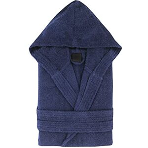 Top Towel Unisex Bathrobe Hooded Shower Robe 100% Cotton 500 g/m2 Navy Size M Top Towel Unisex Bathrobe Hooded Shower Robe 100% Cotton 500 g/m2 Navy Size M