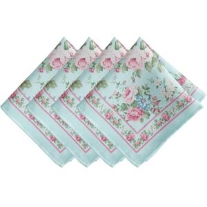 Elrene Home Fashions Spring Summer Vintage Floral Garden Cottage Cloth Dinner Napkins, Set of 4, 17"x17 Elrene Home Fashions Spring Summer Vintage Floral Garden Cottage Cloth Dinner Napkins, Set of 4, 17"x17