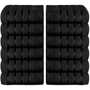 GC GAVENO CAVAILIA Premium Face Towel Set 12 Pcs 100% Ringspun Egyptian Cotton Wash Cloths Highly Absorbent and Quick Dry (30X30 cm) 500 GSM Fingertip Towels Easycare & Durable Black GC GAVENO CAVAILIA Premium Face Towel Set 12 Pcs 100% Ringspun Egyptian Cotton Wash Cloths Highly Absorbent and Quick Dry (30X30 cm) 500 GSM Fingertip Towels Easycare & Durable Black