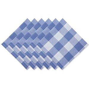 DII Classic Tabletop, Cotton, Stonewash Blue, 20" x 20" (Set of 6) DII Classic Tabletop, Cotton, Stonewash Blue, 20" x 20" (Set of 6)