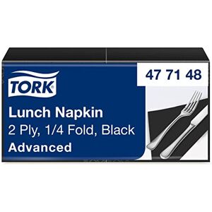Tork 477148 Black Lunch Napkin / 2 Ply Advanced, Unprinted Serviette in Black 10 X 200 Sheets Tork 477148 Black Lunch Napkin / 2 Ply Advanced, Unprinted Serviette in Black 10 X 200 Sheets