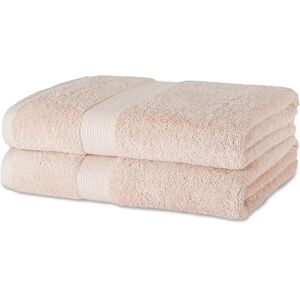 Amazon Basics Fade-Resistant Cotton Bath Towel, 2-Pack, 76 x 137 cm, Blush Pink Amazon Basics Fade-Resistant Cotton Bath Towel, 2-Pack, 76 x 137 cm, Blush Pink