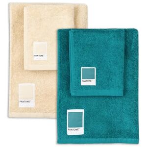 osama home PANTONE™ – 100% OEKO-TEX Certified Pure Cotton Bath Towels and Bidet Towels, 2 Bath Towels 50 x 100 cm and 40 x 50 cm, Soft and Absorbent Also as Gym Towel, Teal and Vanilla osama home PANTONE™ – 100% OEKO-TEX Certified Pure Cotton Bath Towels and Bidet Towels, 2 Bath Towels 50 x 100 cm and 40 x 50 cm, Soft and Absorbent Also as Gym Towel, Teal and Vanilla