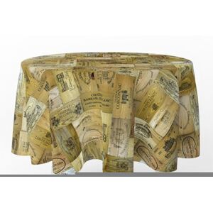 ORYX 5544101 Tablecloth Round Wine Planks Waterproof Stain-Resistant PVC Diameter 140 cm, Indoor and Outdoor Use, Plastic, Multicoloured ORYX 5544101 Tablecloth Round Wine Planks Waterproof Stain-Resistant PVC Diameter 140 cm, Indoor and Outdoor Use, Plastic, Multicoloured
