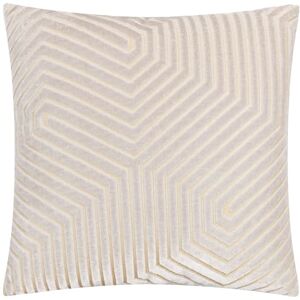 Paoletti Evoke Velvet Cushion Cover – Luxurious Chevron Pattern Decorative Square Cushion Case (Oyster 45x45cm) Paoletti Evoke Velvet Cushion Cover – Luxurious Chevron Pattern Decorative Square Cushion Case (Oyster 45x45cm)