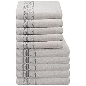 Italian Bed Linen N.10 Pieces Kate Sponge, Dark Grey Flower, 50 x 100 cm Italian Bed Linen N.10 Pieces Kate Sponge, Dark Grey Flower, 50 x 100 cm