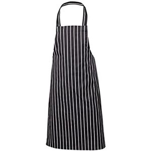 Genware NEV-NA08 Navy Butchers Stripe Bib Apron, 87 cm x 100 cm Genware NEV-NA08 Navy Butchers Stripe Bib Apron, 87 cm x 100 cm
